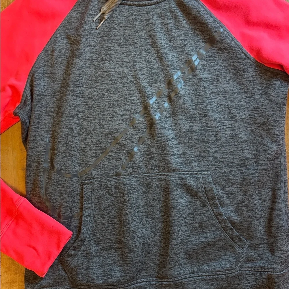 Nike hoodie sweatshirt Gray pink medium women therma fit - Picture 2 of 8